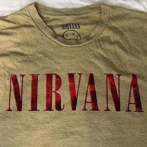 Nirvana In Utero Graphic TShirt Tan Size Large *flaw